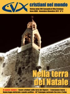 Nella Terra del Natale copertina di Cristiani nel Mondo dicembre 2017